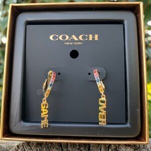 Coach NEW NWT PAC-Man Game Over Arcade Earrings